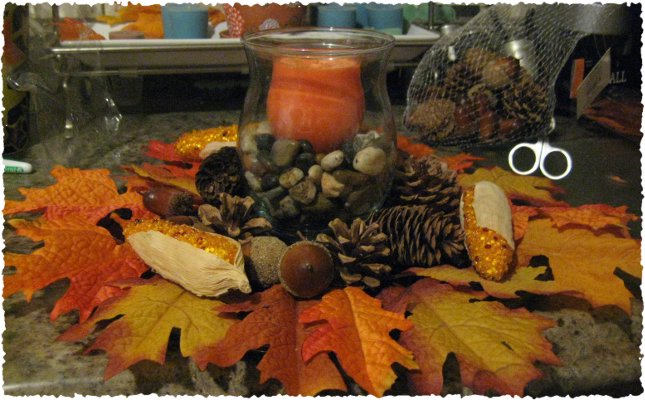 fall candle centerpiece
